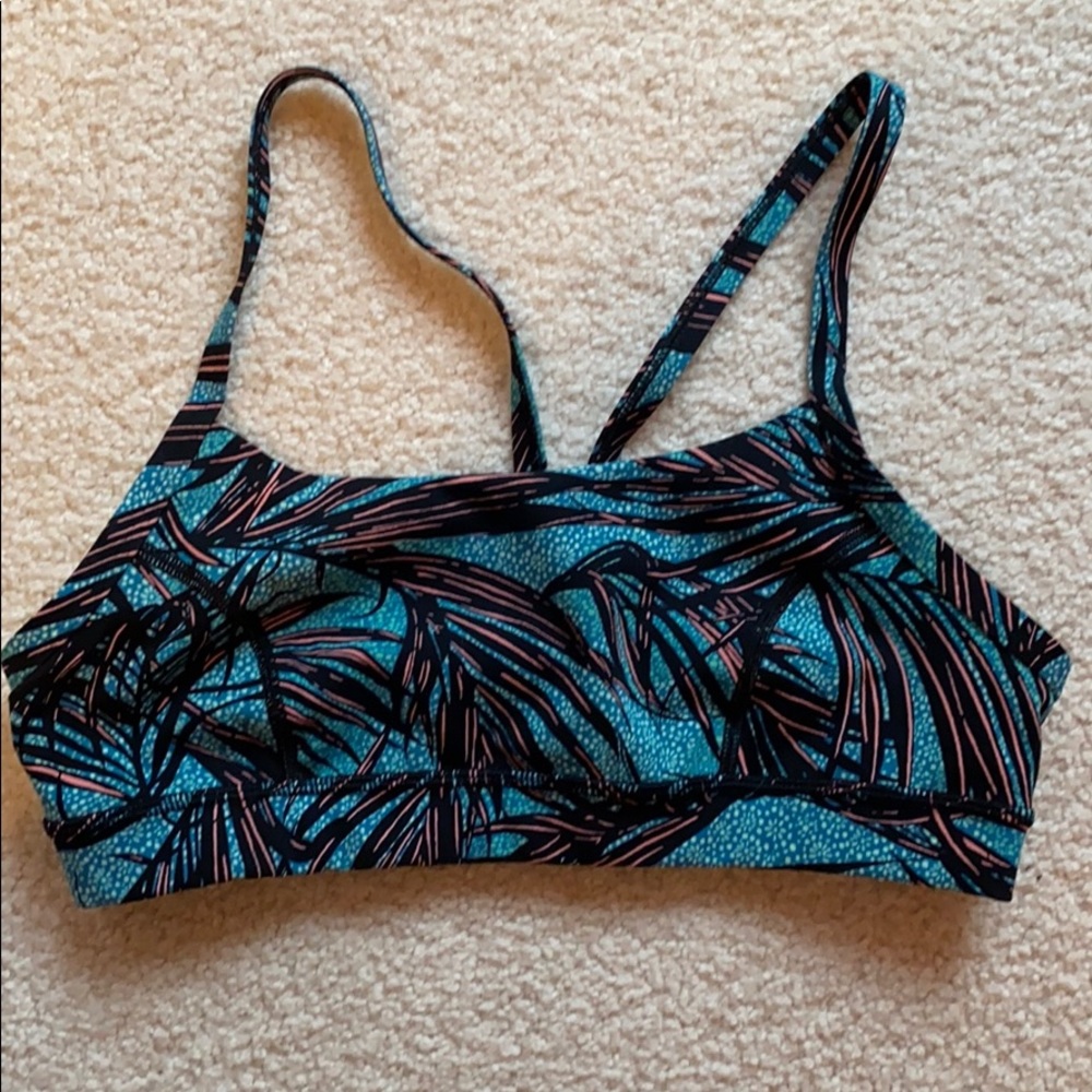 Pink x blue lululemon sports bra